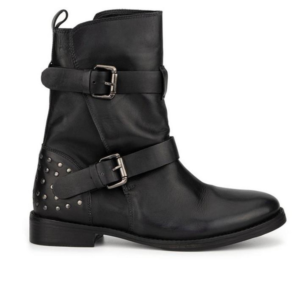 Vintage Foundry Co Sherry Boots 8 Black Studded Moto Biker Goth Punk - Picture 3 of 12